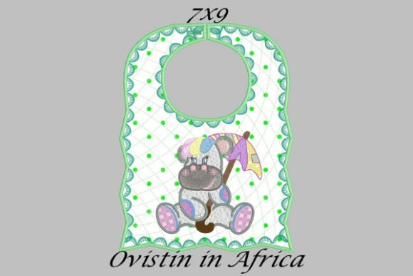 Adorable Green Baby Hippo Bib: A Sweet Addition