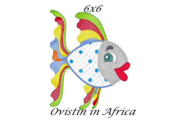 Adorable Rainbow Sassy Applique Fish