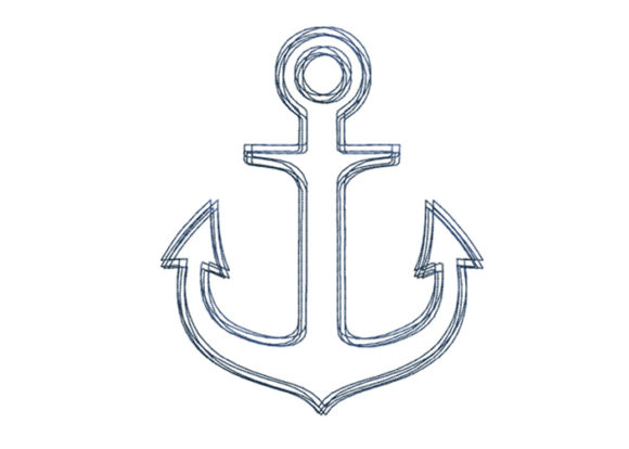 Anchor Scribble Stitch: A Versatile Holiday Embroidery Design