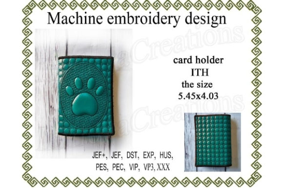Card Case in the Hoop - Paw: A Fresh Embroidery Design
