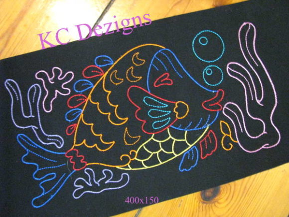 Colourline Fish 03: A Fresh Embroidery Design