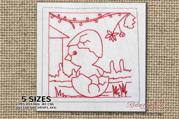Cute Cartoon Chick: A Charming Addition to Your Embroidery