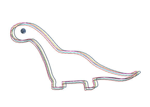 Dino Scribble Stitch: A Versatile Embroidery Design