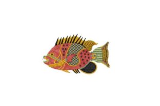 Elegant Douwing-admiral Plate Embroidery