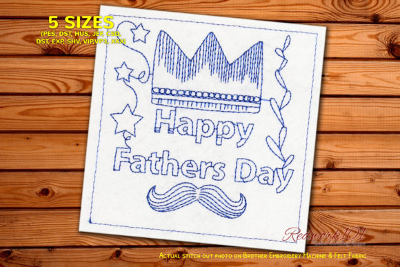 Fathers Day Crown: A Regal Touch for Embroidery