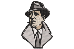 Humphrey Bogart: A Classic Embroidery Design