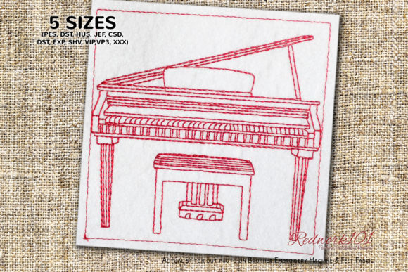 Medium-Grand Redwork: A Classic Embroidery Design