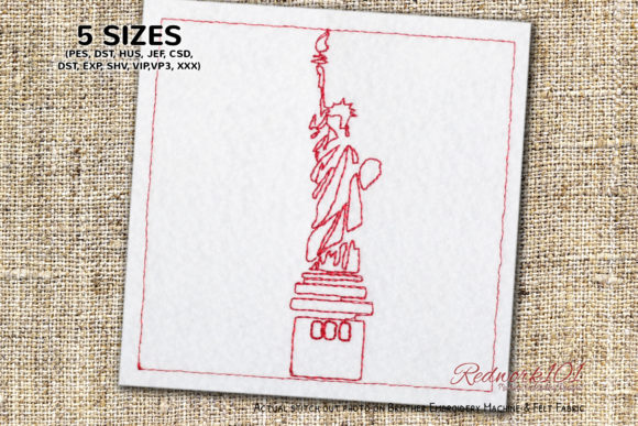 Review: Statue of Liberty, New York Redwork