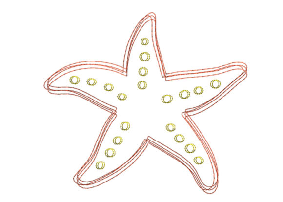 Starfish Scribble Stitch: A Coastal Embroidery Gem
