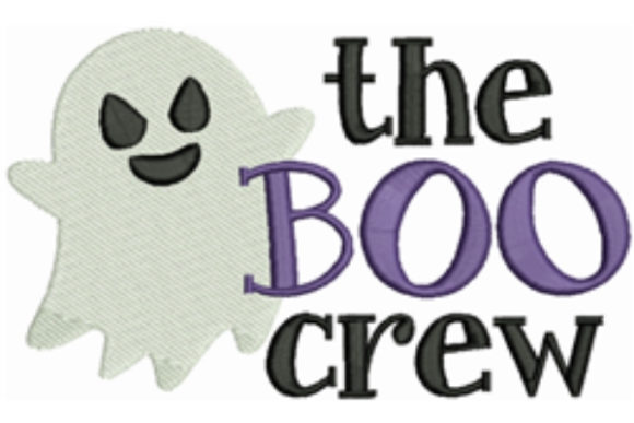 The Boo Crew: A Spooky Yet Charming Embroidery Design
