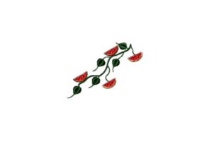 Watermelon Vine: A Fresh Embroidery Design